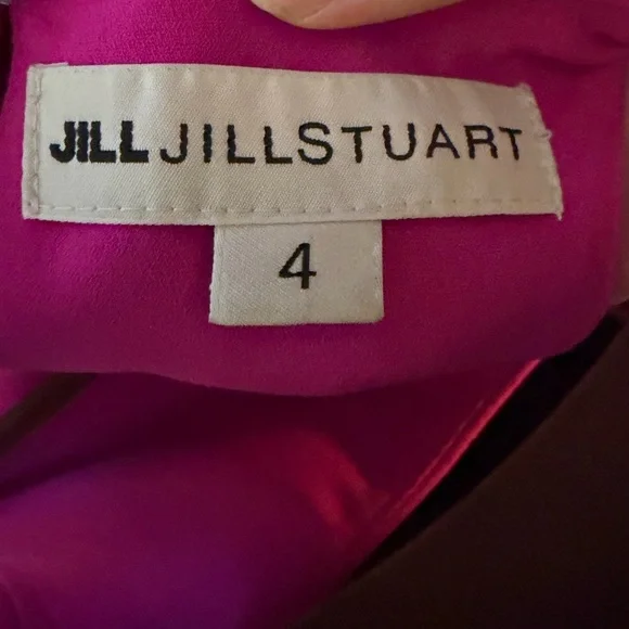 Jill Jill Stuart Lovely Duo Colorblock gown in hot Pink and Burgundy Size 4 $328 - Picture 7 of 10